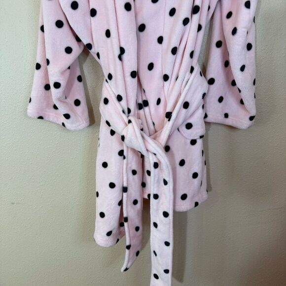Victoria's Secret Pink Robe with Black Polka Dots XL/XXL - Picture 3 of 6